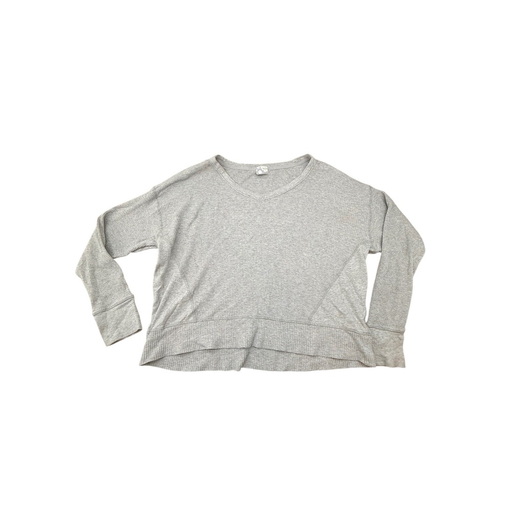 OFFLINE‎ by Aerie Waffle Knit Long Sleeve Top Gray Thumbhole Pullover Medium